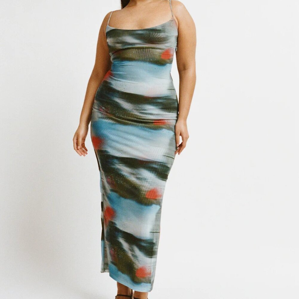 Miaou Thais Dress - XL - Motion Blue